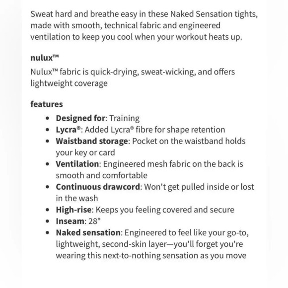 Lululemon sz 4 Sheer Will High-Rise Tight 28" *Camo
Black great pre owned cond - Picture 14 of 16